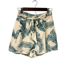 Anthropologie Skies Are Blue shorts women’s XS tropical print tie waist NWT